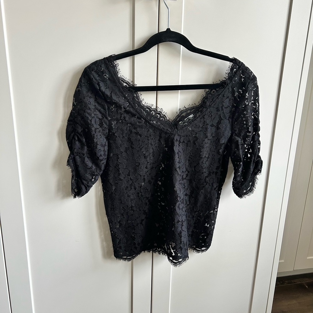 Joie Black Lace Top